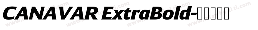 CANAVAR ExtraBold字体转换